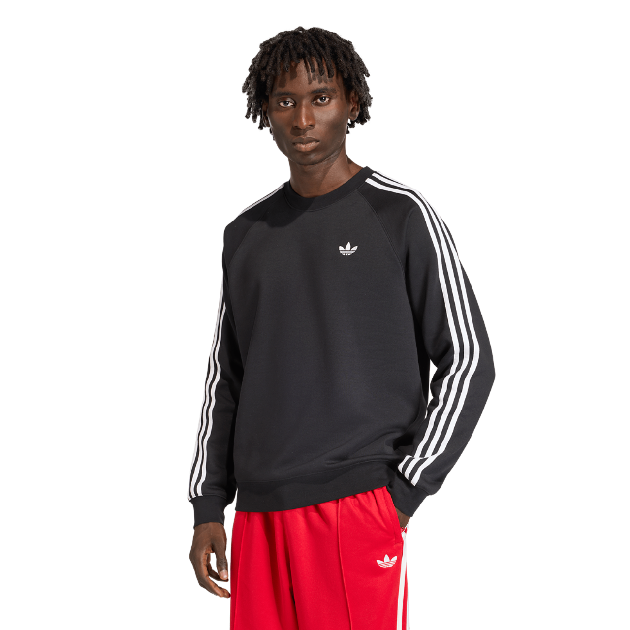 adidas Originals 3-Stripes Crew Image 1 of 6. Tap to open photo gallery.