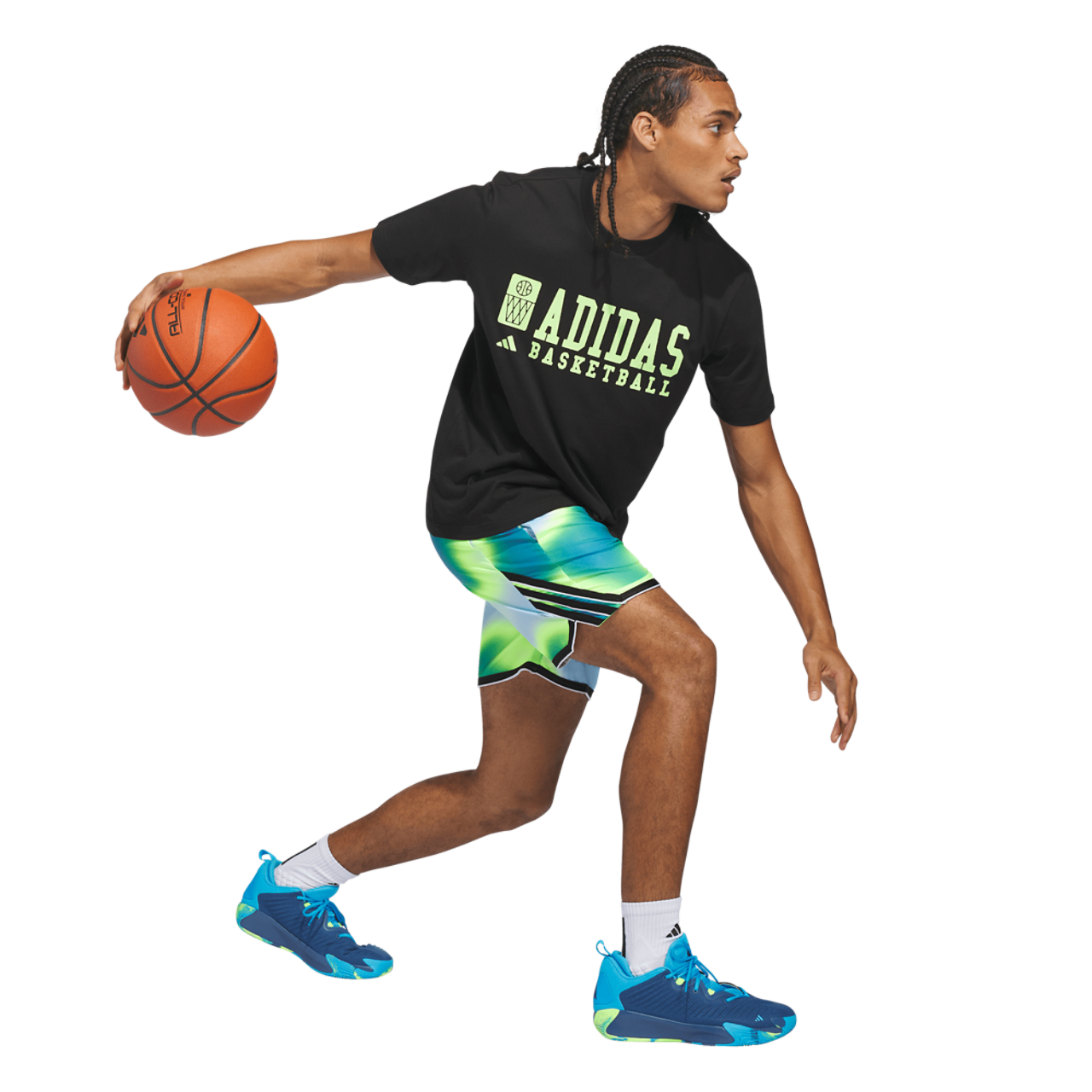 adidas Crazy Lite Allover Print Shorts Image 5 of 6. Tap to open photo gallery.