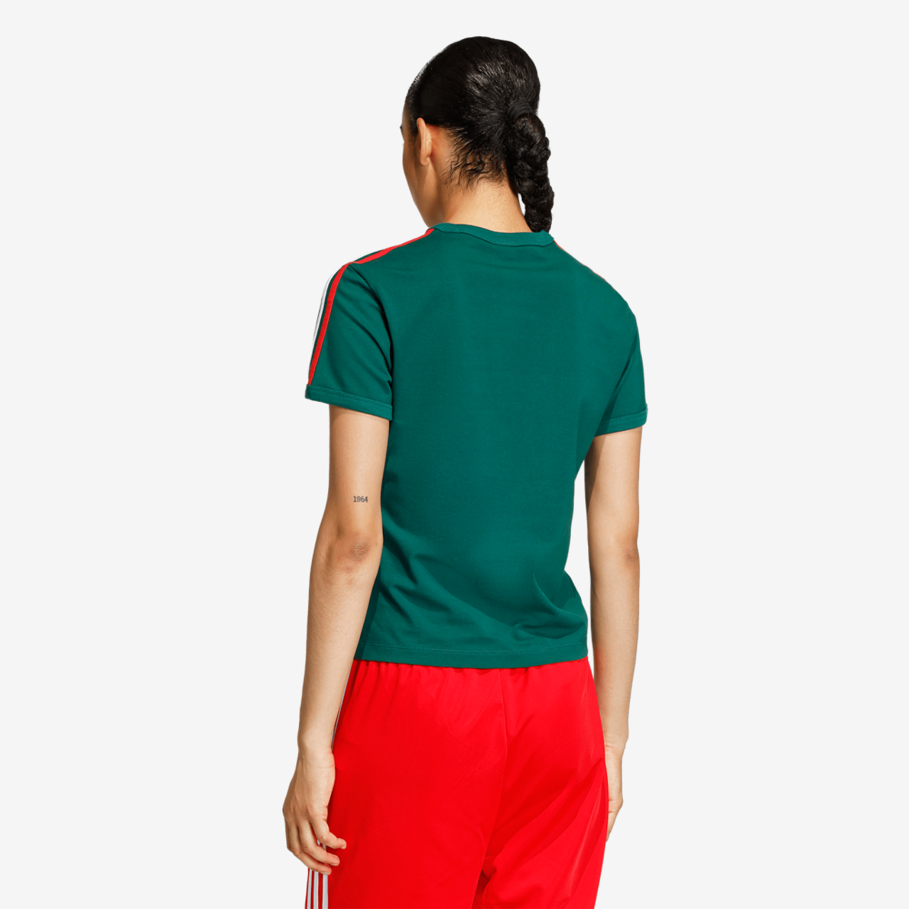 adidas Originals 3-Stripes Slim T-Shirt Image 2 of 6. Tap to open photo gallery.