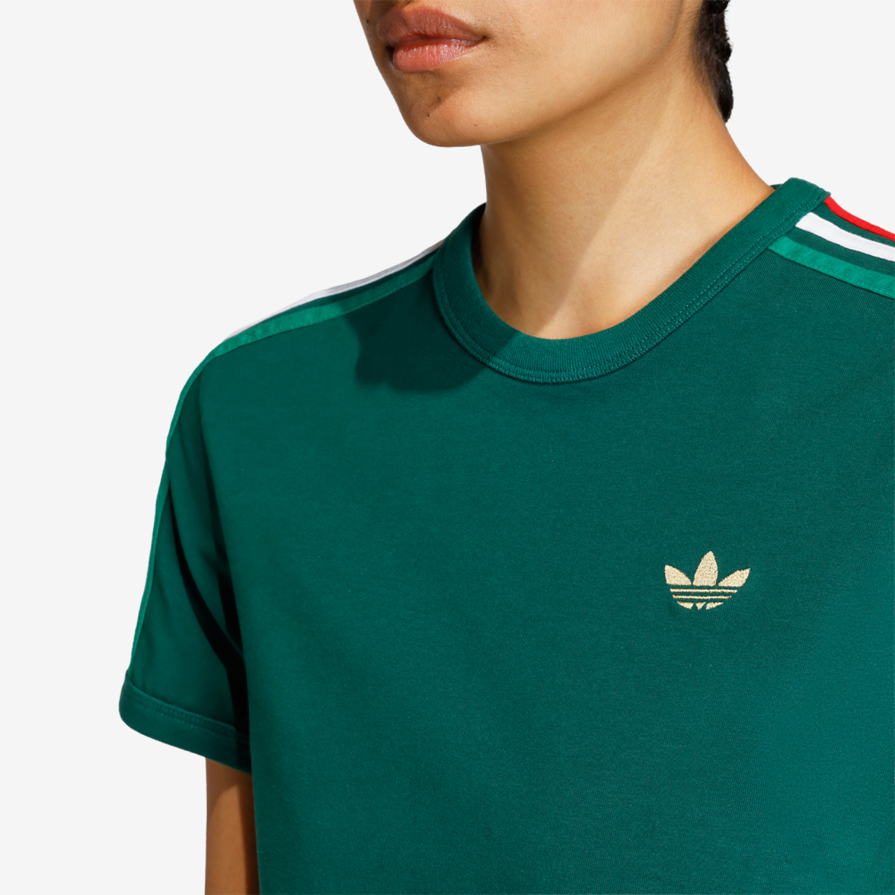 adidas Originals 3-Stripes Slim T-Shirt Image 3 of 6. Tap to open photo gallery.