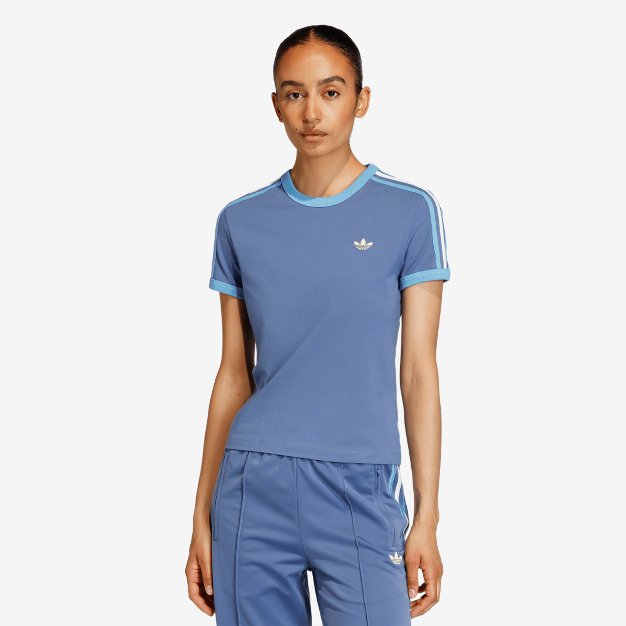 adidas Originals 3-Stripes Slim T-Shirt Image 1 of 6. Tap to open photo gallery.