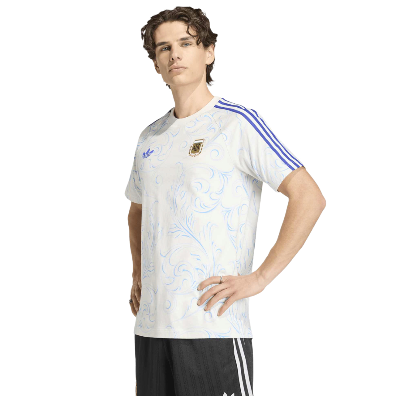 adidas Argentina 3S OG T-Shirt Image 1 of 6. Tap to open photo gallery.