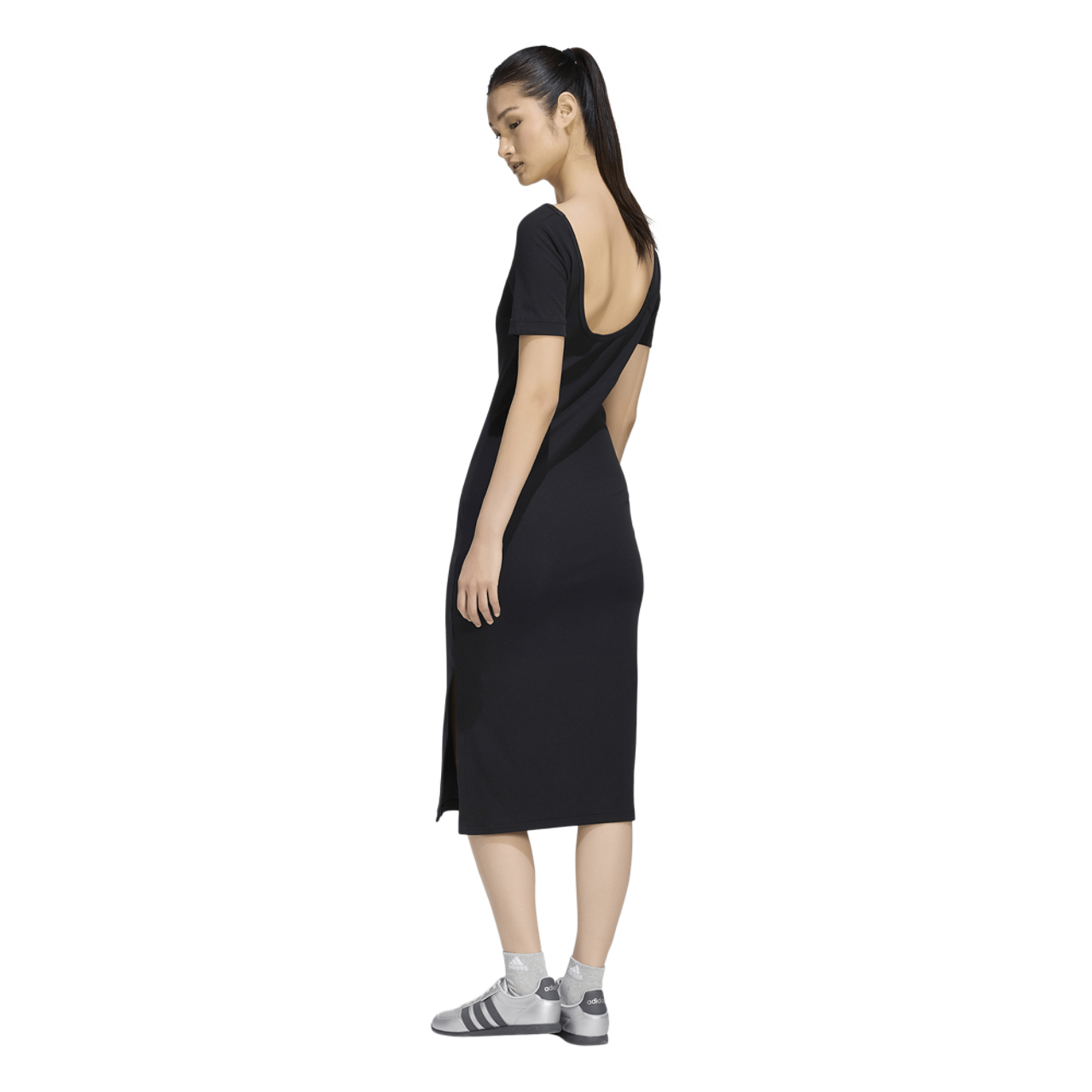 adidas rib dress adidas KIT SMALL LOGO RIB DRESS Purple Cotton XS