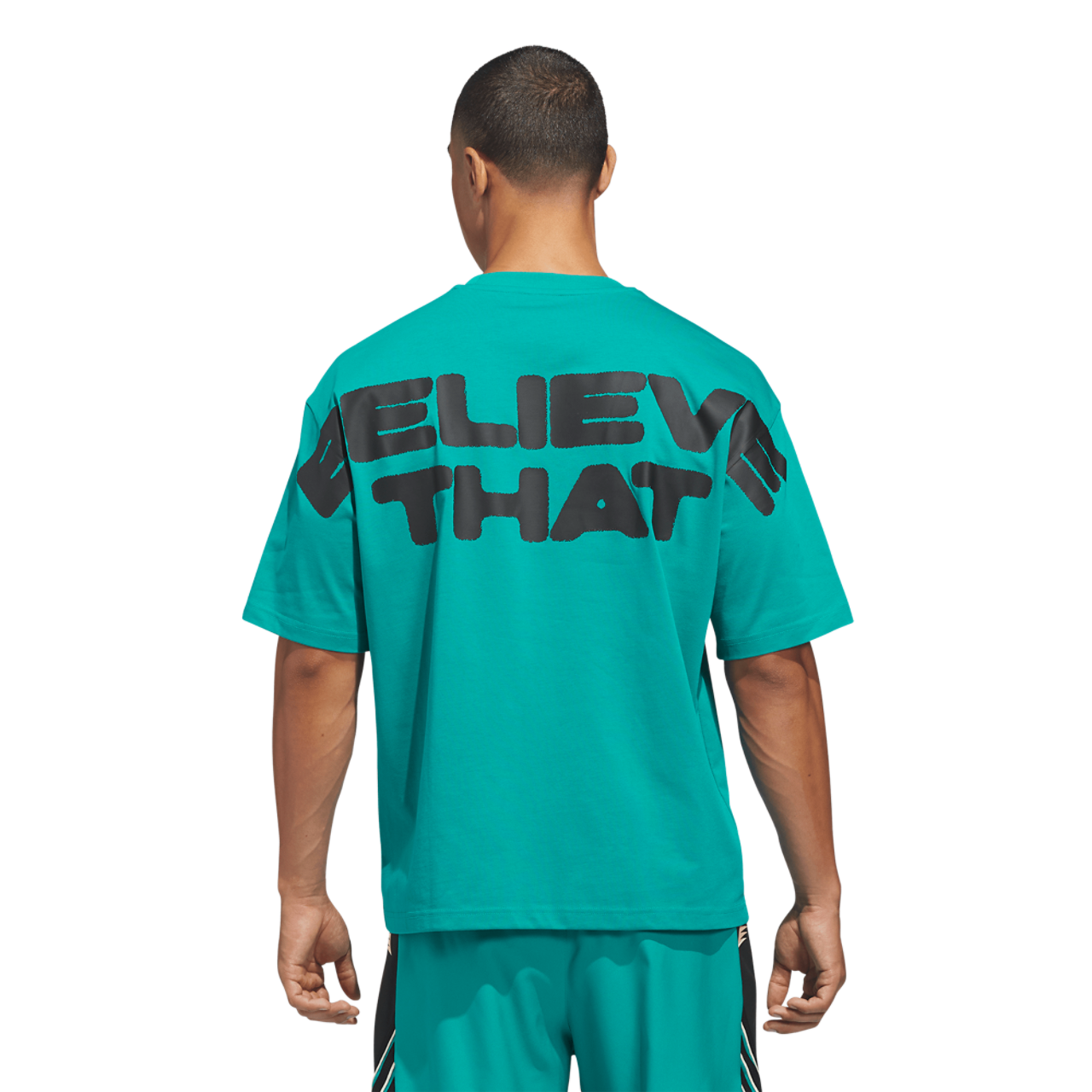 adidas Anthony Edwards Believe That T-Shirt Image 2 of 6. Tap to open photo gallery.