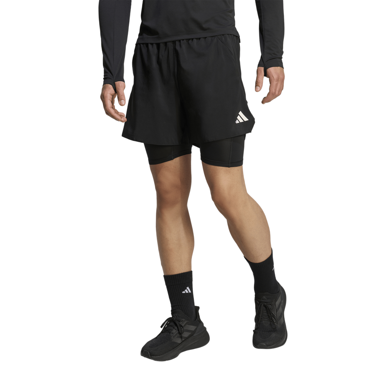 adidas adi365 Formotion Iconic 5 Pocket 2n1 Short Image 1 of 6. Tap to open photo gallery.