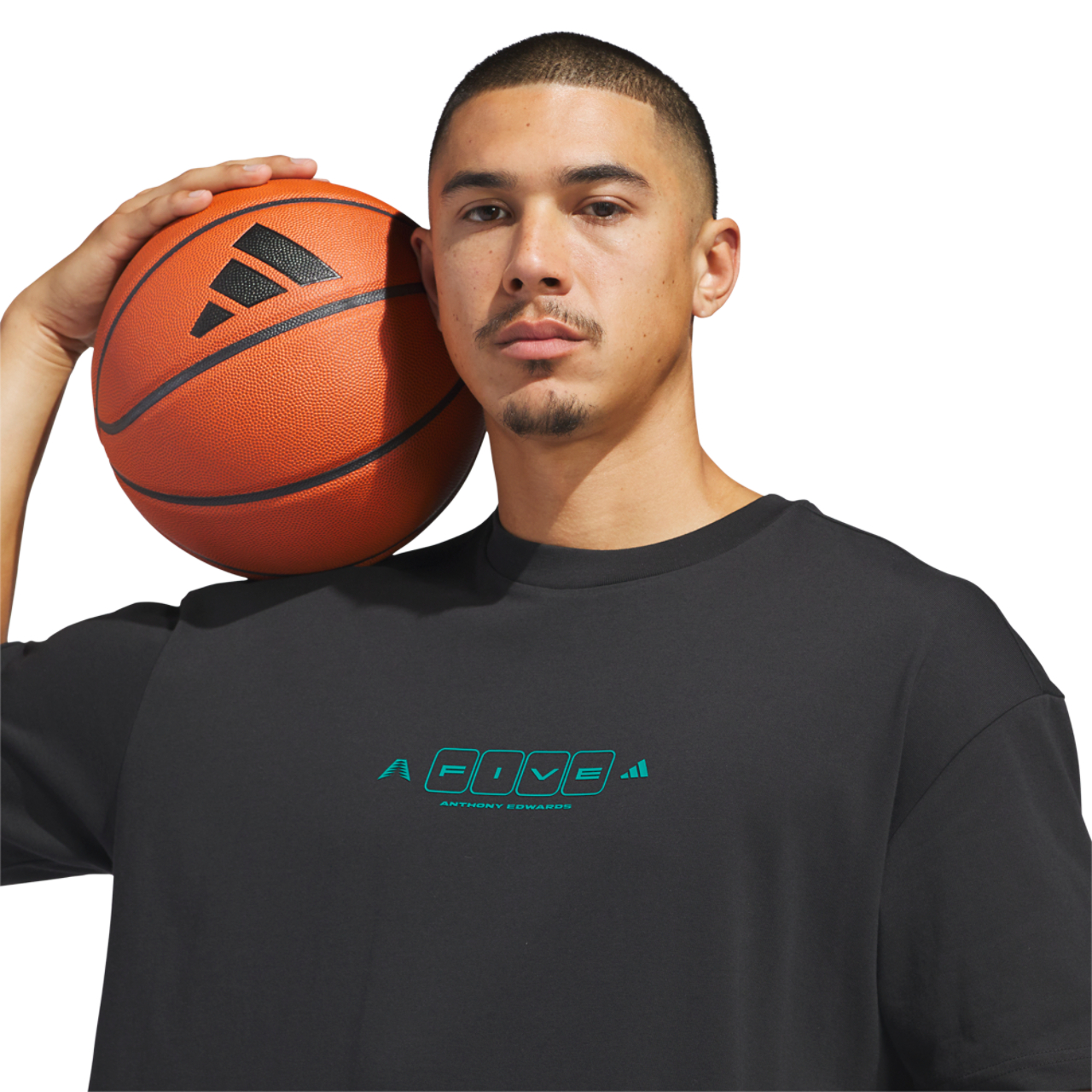 adidas Anthony Edwards World Of 5 T-Shirt Image 3 of 6. Tap to open photo gallery.