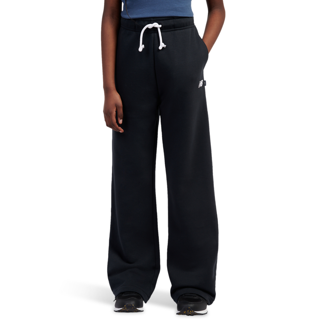 New Balance French Terry Wide Leg Pant Image 1 of 8. Tap to open photo gallery.
