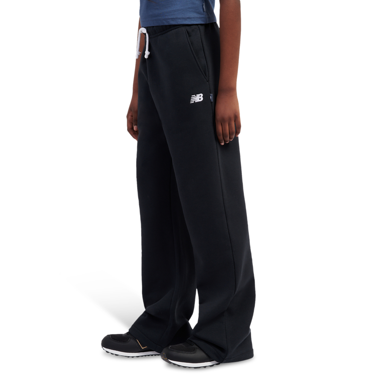 New Balance French Terry Wide Leg Pant Image 3 of 8. Tap to open photo gallery.