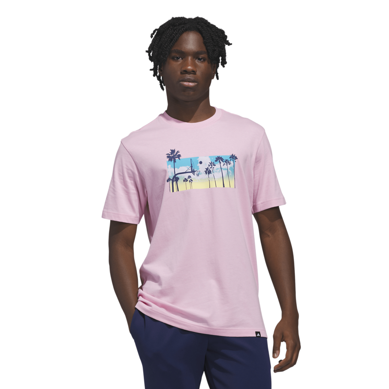 adidas Summer Sunset Graphic T-Shirt Image 1 of 6. Tap to open photo gallery.