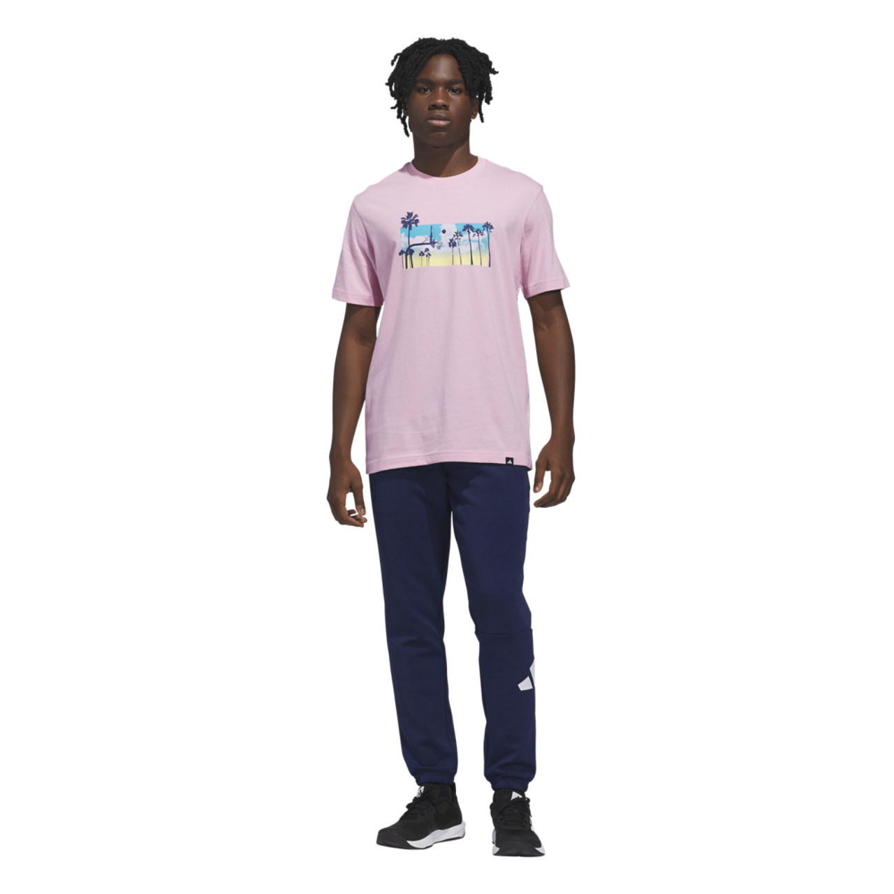 adidas Summer Sunset Graphic T-Shirt Image 3 of 6. Tap to open photo gallery.