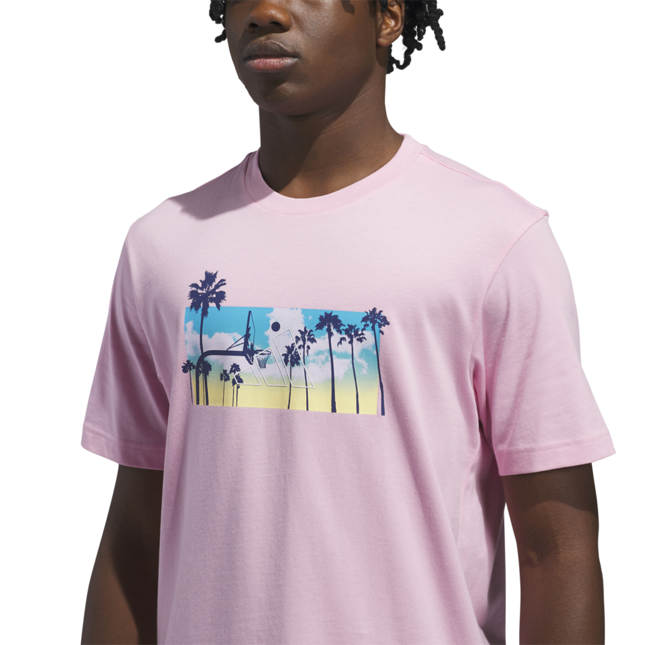 adidas Summer Sunset Graphic T-Shirt Image 4 of 6. Tap to open photo gallery.