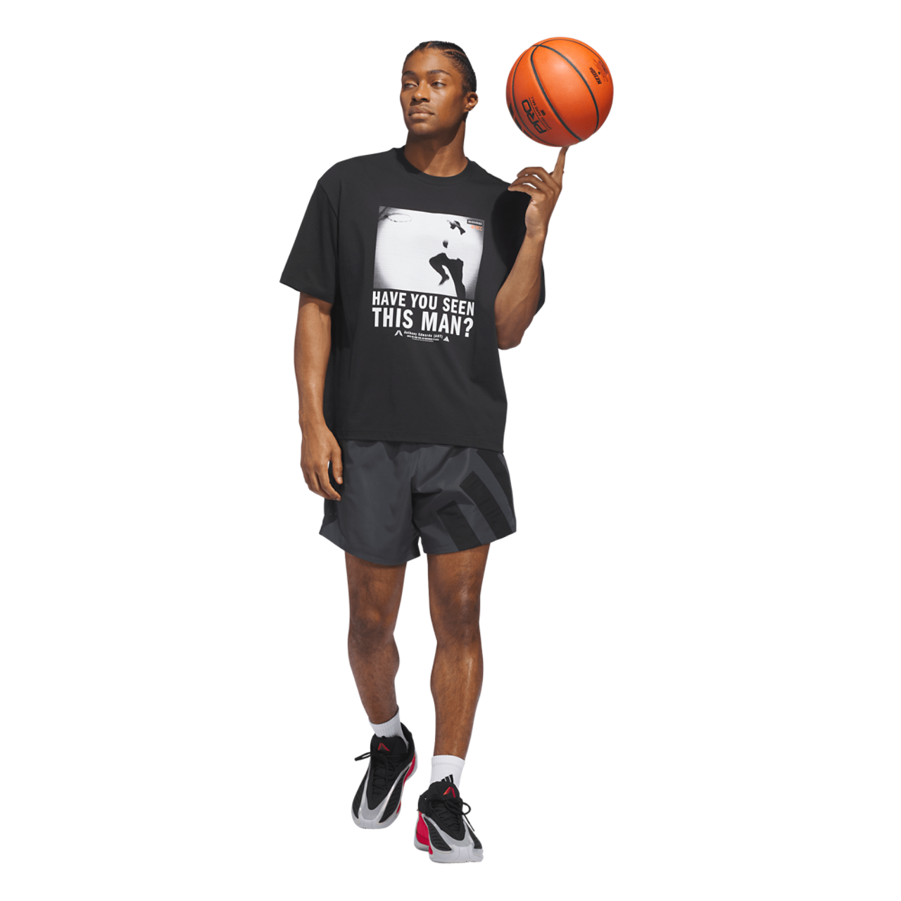 adidas Anthony Edwards Action T-Shirt Image 5 of 6. Tap to open photo gallery.