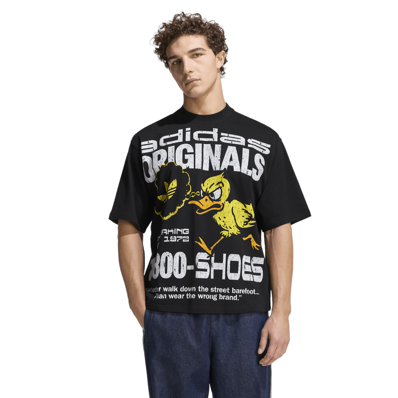 adidas Duck Graphic T-Shirt Image 1 of 5. Tap to open photo gallery.