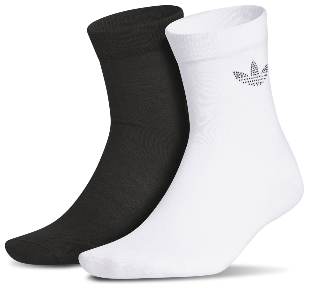 adidas Originals Rhinestone 2 Pack HI Quarter Socks Image 1 of 2. Tap to open photo gallery.