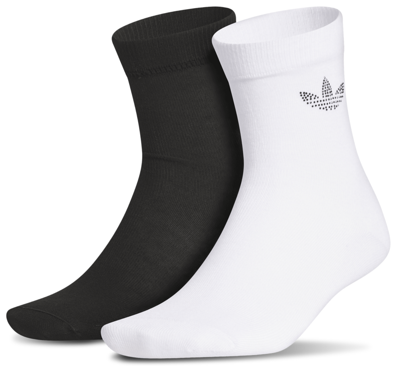adidas Originals Rhinestone 2 Pack HI Quarter Socks Image 1 of 2. Tap to open photo gallery.