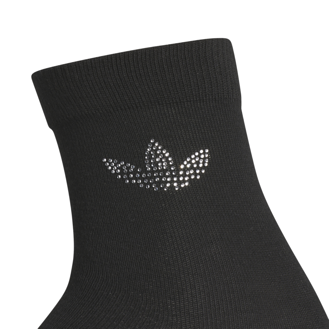 adidas Originals Rhinestone 2 Pack HI Quarter Socks Image 2 of 2. Tap to open photo gallery.