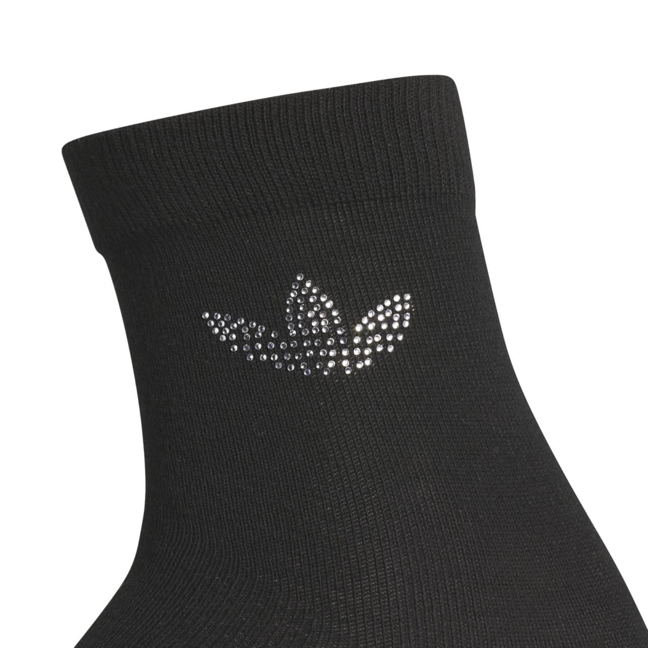 adidas Originals Rhinestone 2 Pack HI Quarter Socks Image 2 of 2. Tap to open photo gallery.