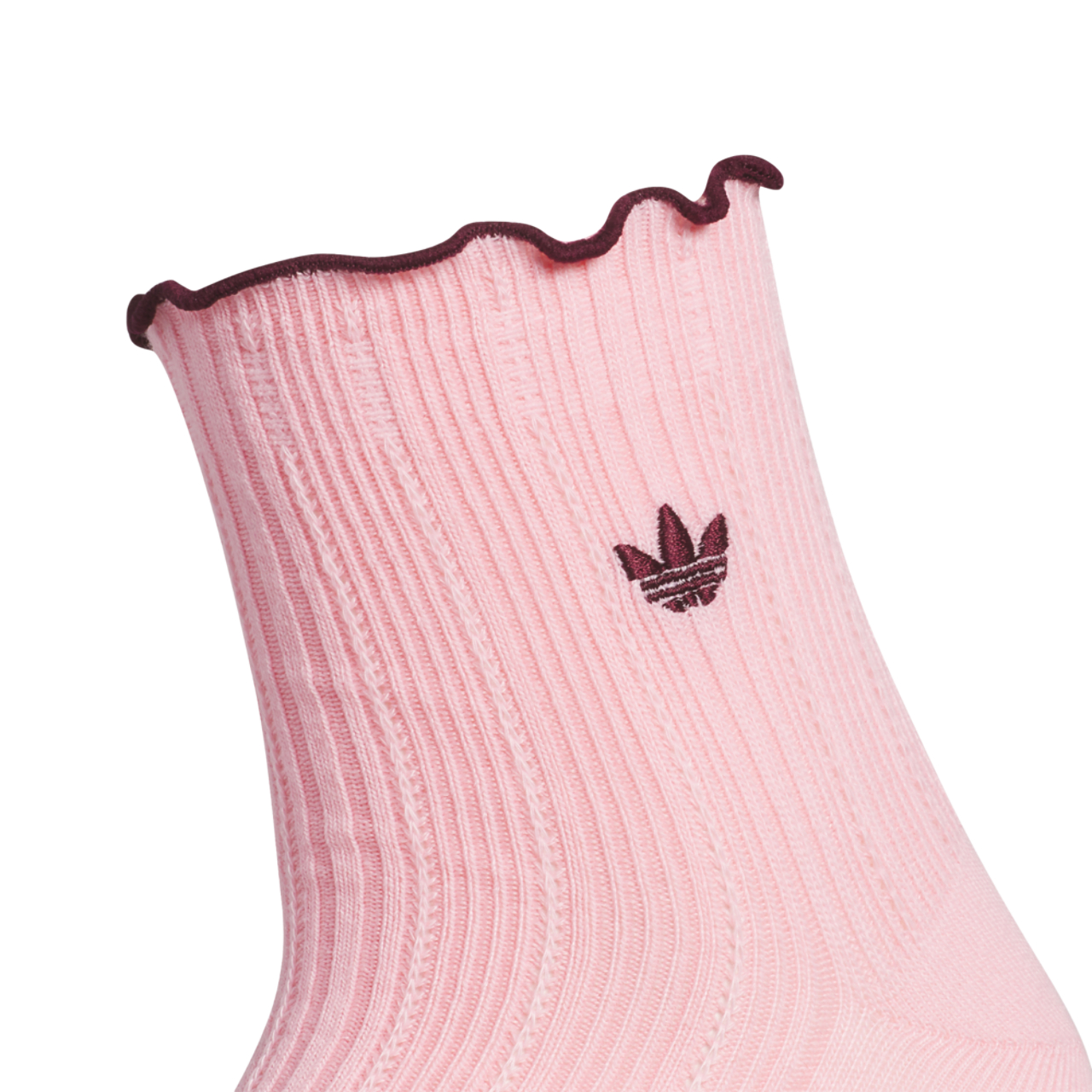 adidas Originals Vday Ruffle Quarter Socks Image 2 of 2. Tap to open photo gallery.