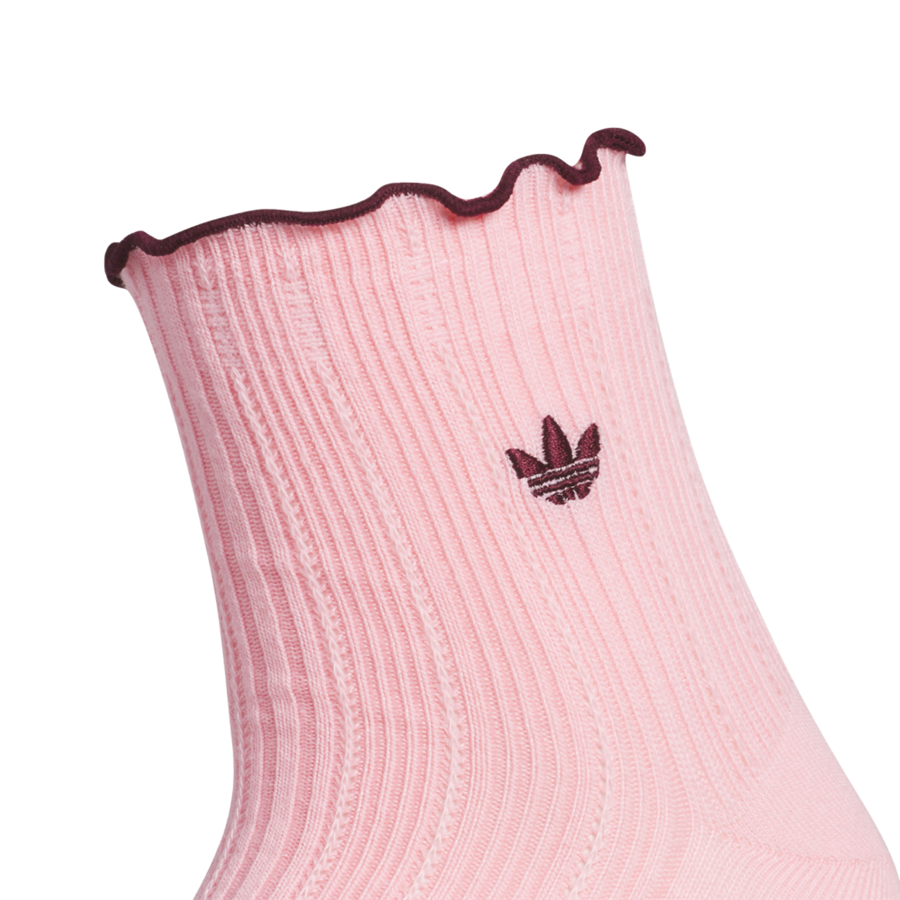 adidas Originals Vday Ruffle Quarter Socks Image 2 of 2. Tap to open photo gallery.