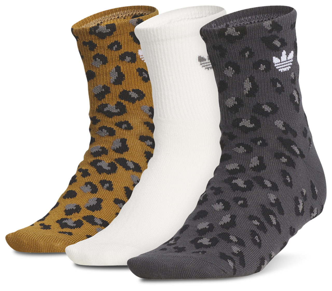 adidas Originals Leopard 3 Pack Quarter Socks Image 1 of 1. Tap to open photo gallery.