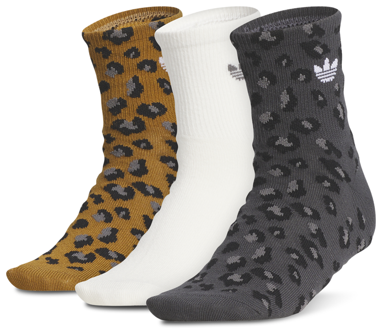 adidas Originals Leopard 3 Pack Quarter Socks Image 1 of 1. Tap to open photo gallery.