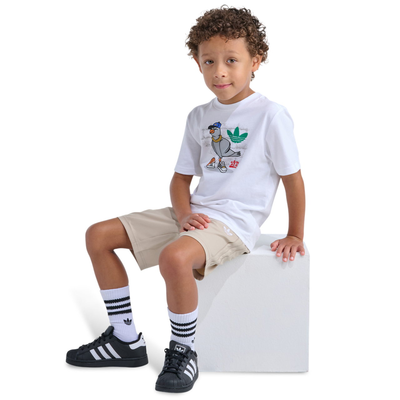 adidas 3 Stripe Woven Shorts & T-Shirt Set Image 6 of 6. Tap to open photo gallery.
