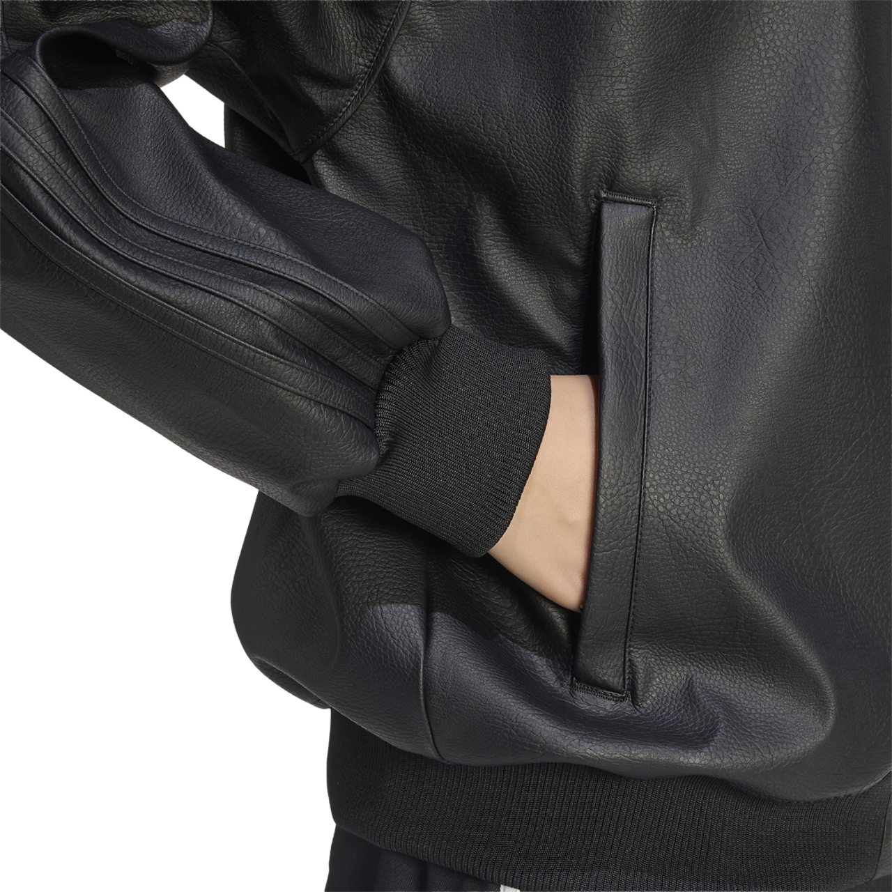 adidas Originals Pleather SST Oversized Track Top - Women's | Foot
