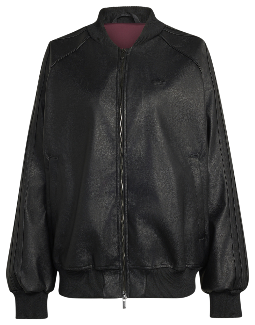 adidas Originals Pleather SST Oversized Track Top - Women's | Foot