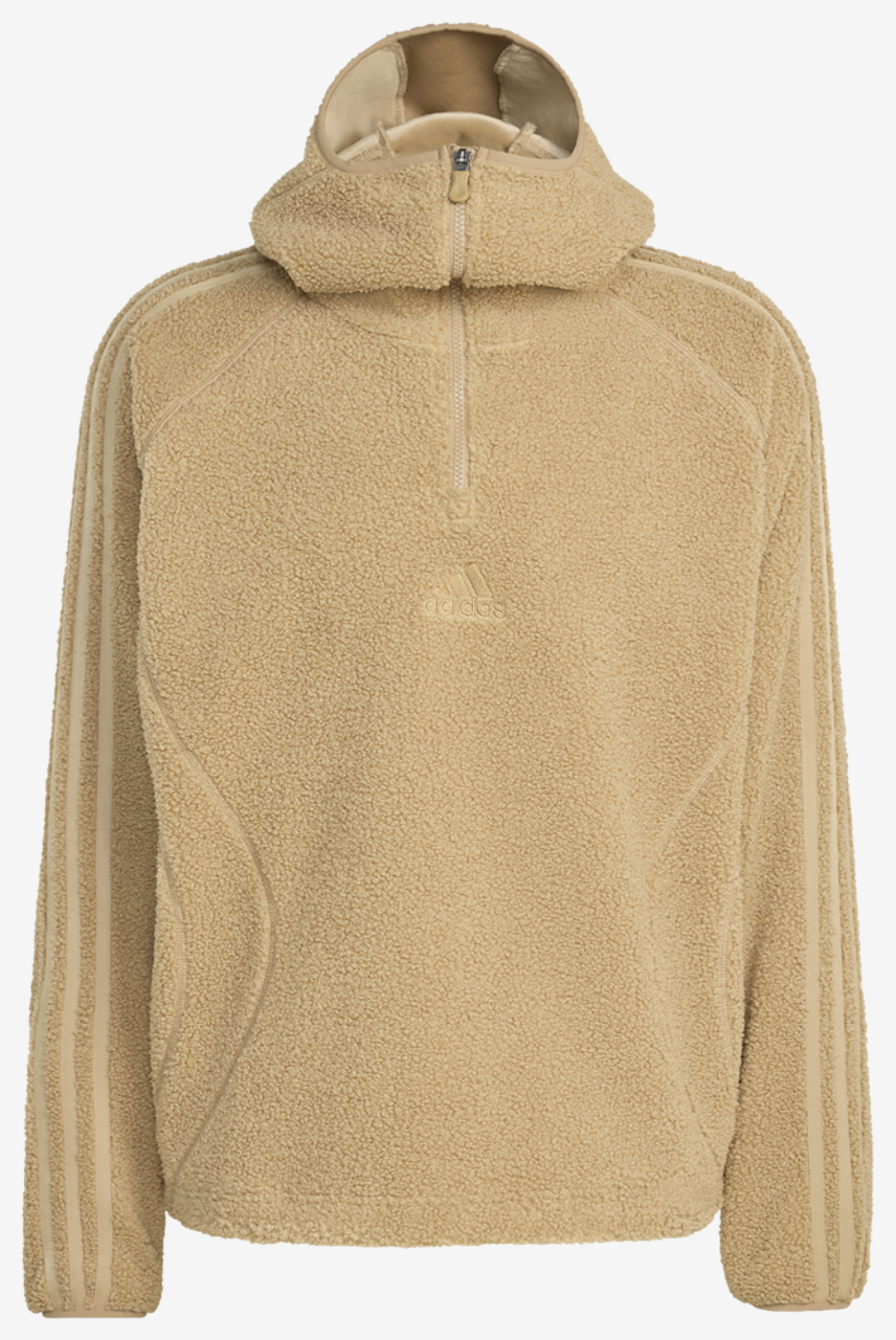 adidas Borg Fleece Quarter-Zip Hoodie Image 5 of 5. Tap to open photo gallery.