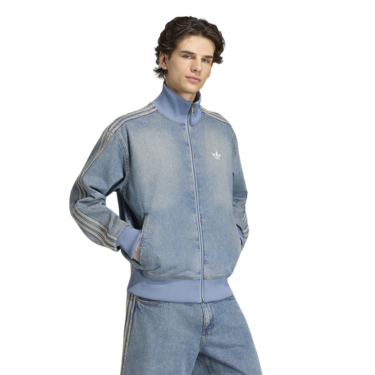 adidas Originals Adicolor Denim Firebird Track Top - Men's | Foot