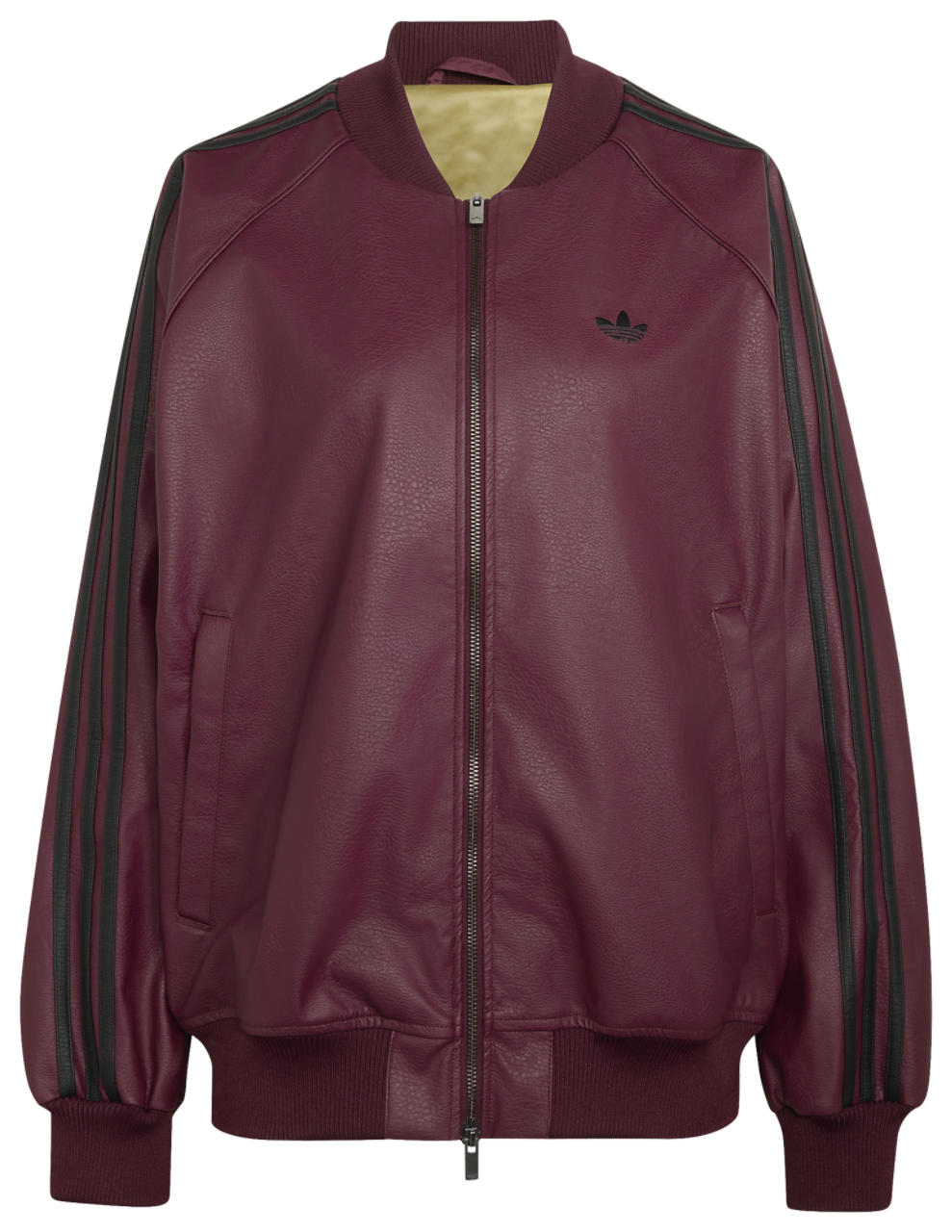  SST PLEATHER TRACK TOP ブルゾン MA-1 adidas Originals Pleather SST Oversized Track Top - Women's | Foot