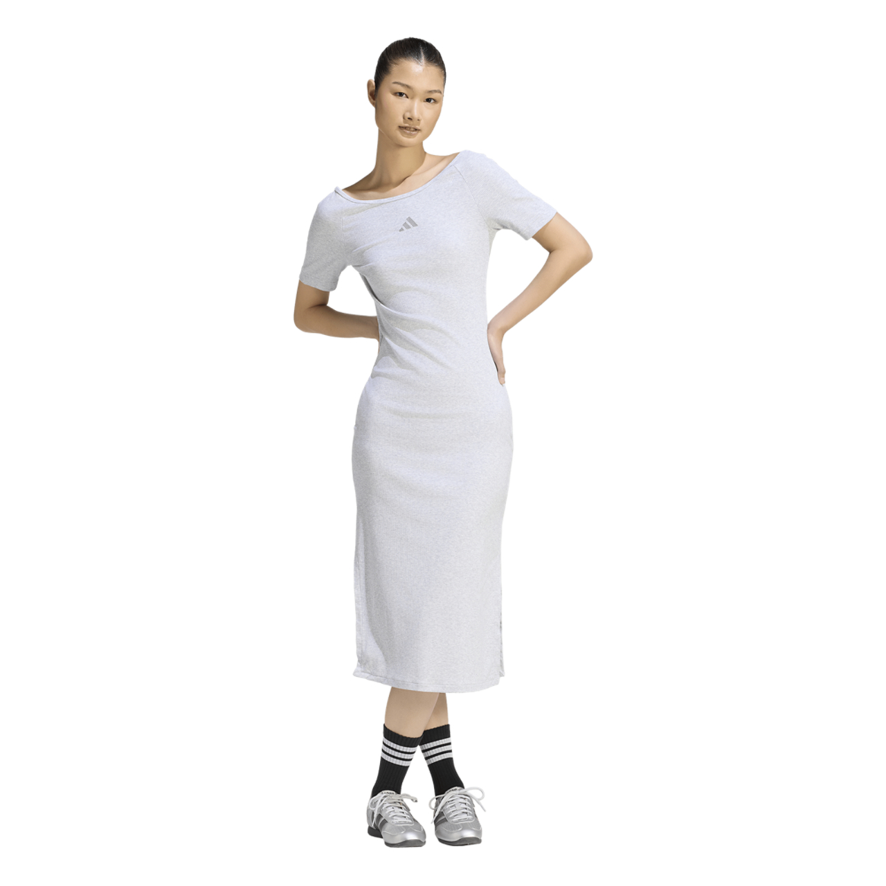 adidas ribbed mini dress adidas Originals Ribbed Mini Dress in black