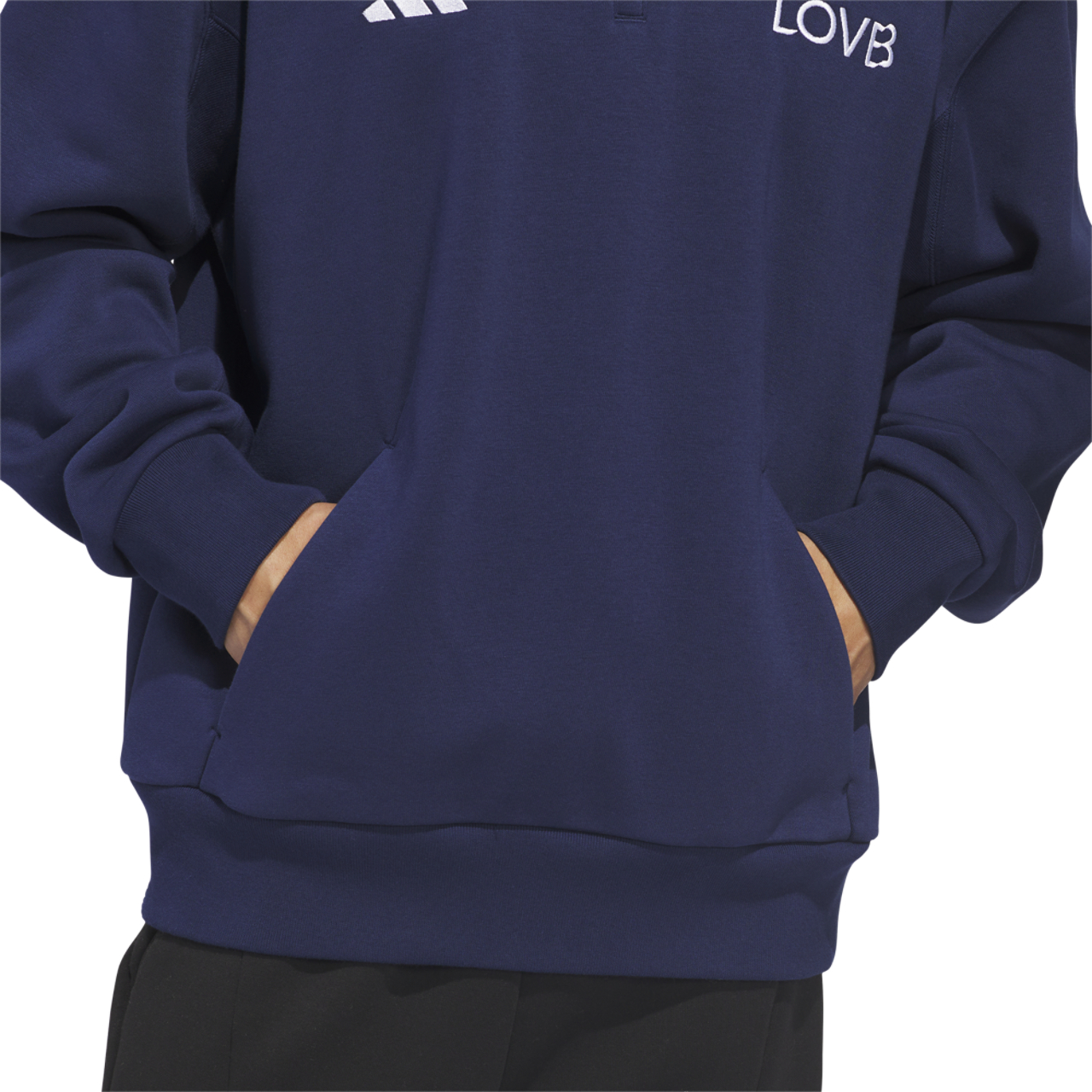 adidas Lovb Fleece Graphics Quarter-Zip Image 4 of 6. Tap to open photo gallery.