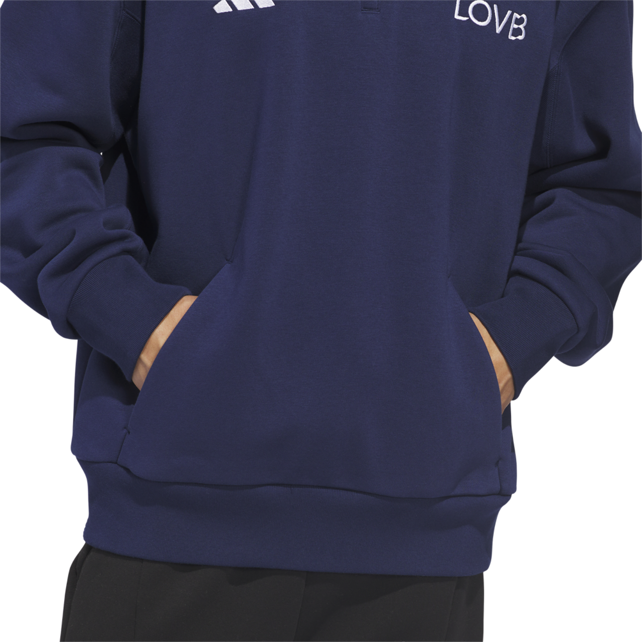 adidas Lovb Fleece Graphics Quarter-Zip Image 4 of 6. Tap to open photo gallery.