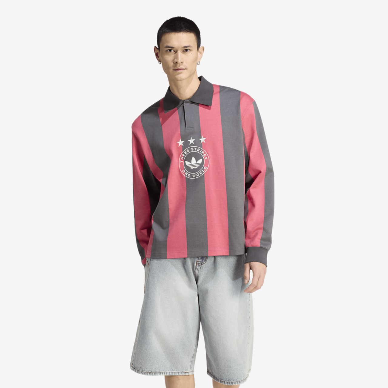 adidas Originals Long Sleeve GFX Polo Image 1 of 5. Tap to open photo gallery.