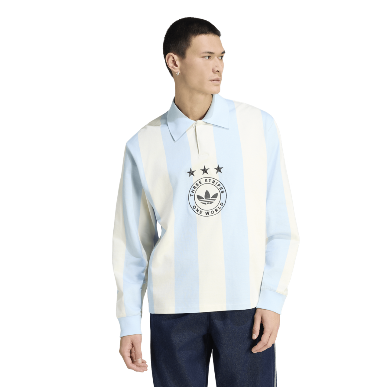 adidas Originals Long Sleeve GFX Polo Image 1 of 5. Tap to open photo gallery.