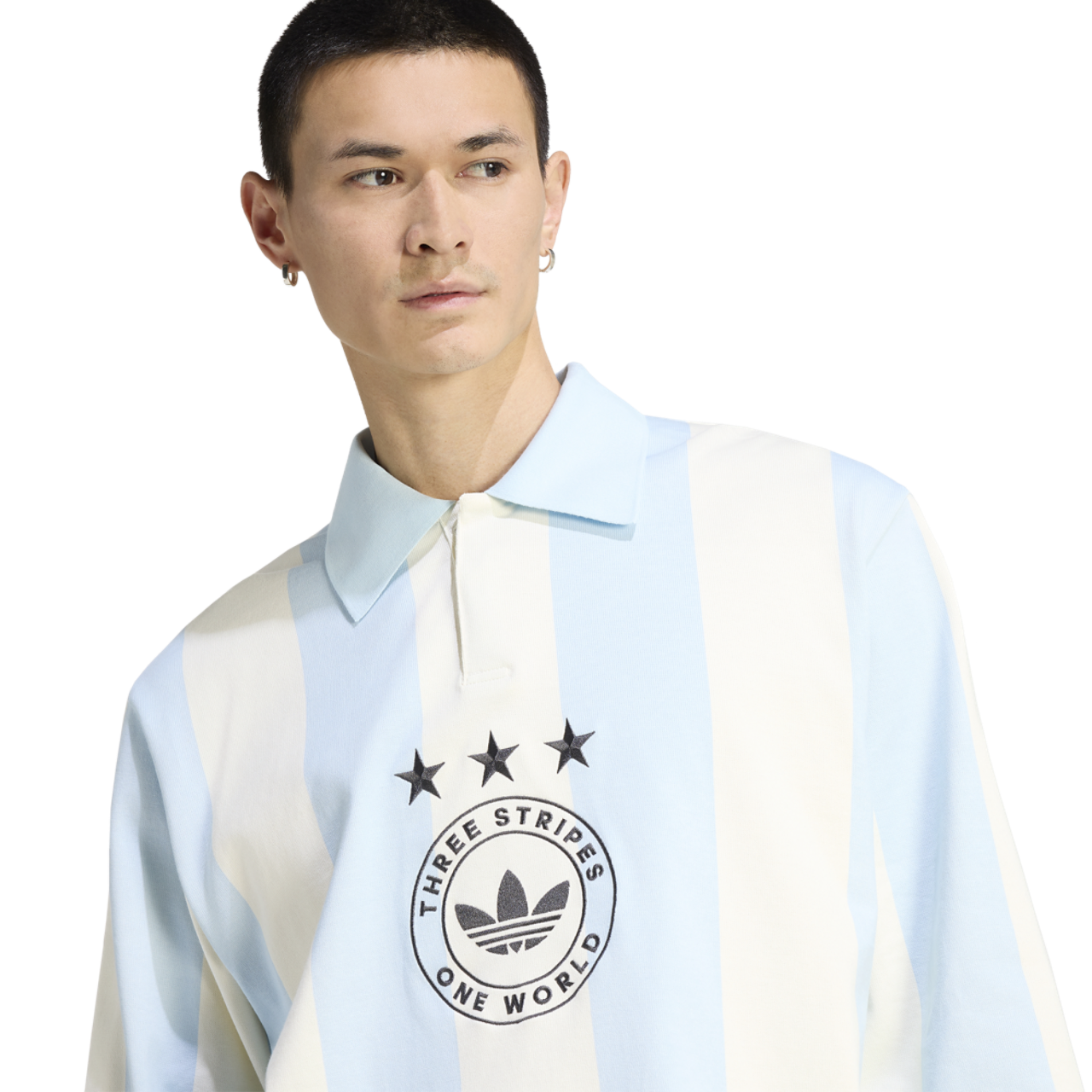 adidas Originals Long Sleeve GFX Polo Image 3 of 5. Tap to open photo gallery.
