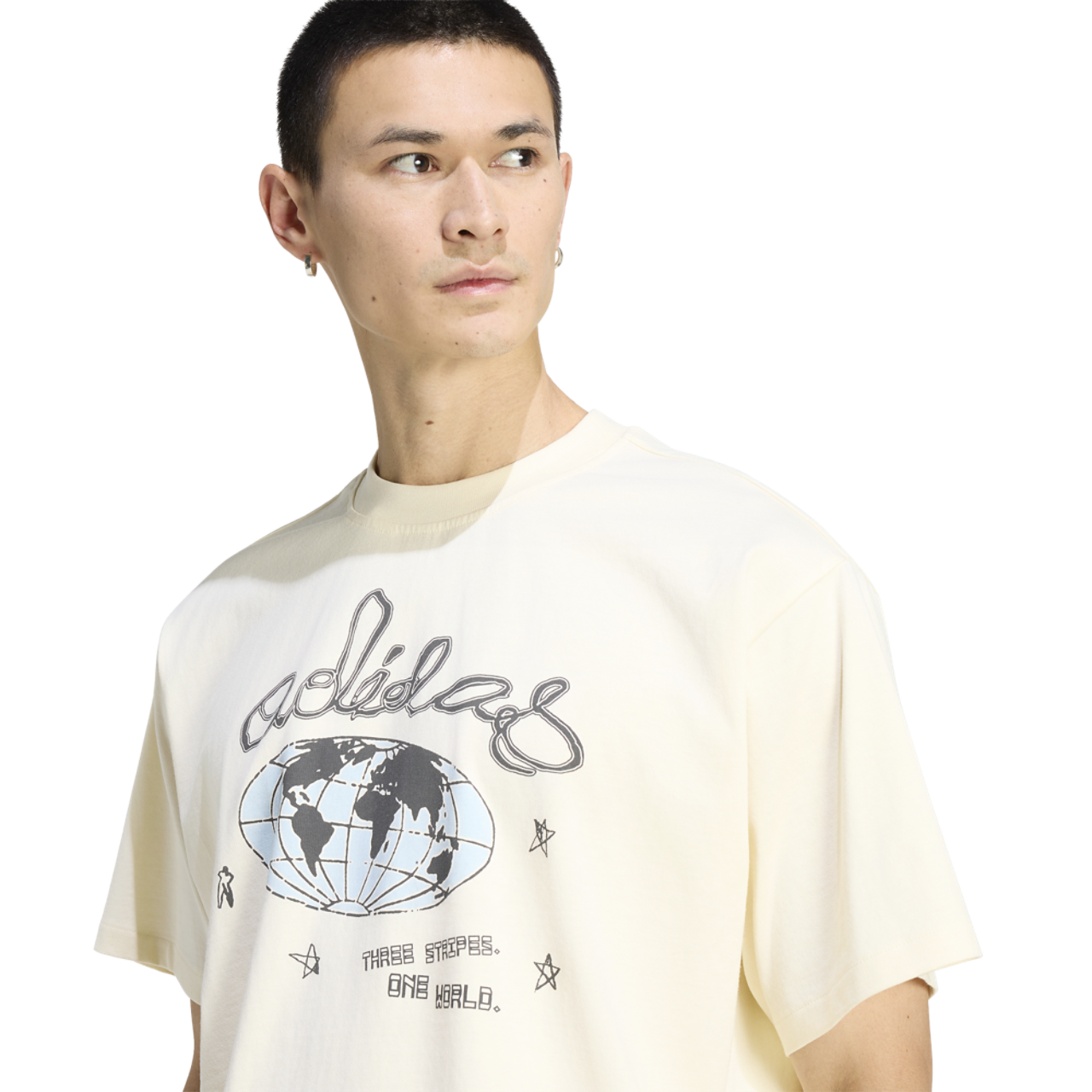 adidas Originals One World GFX T-Shirt Image 3 of 5. Tap to open photo gallery.