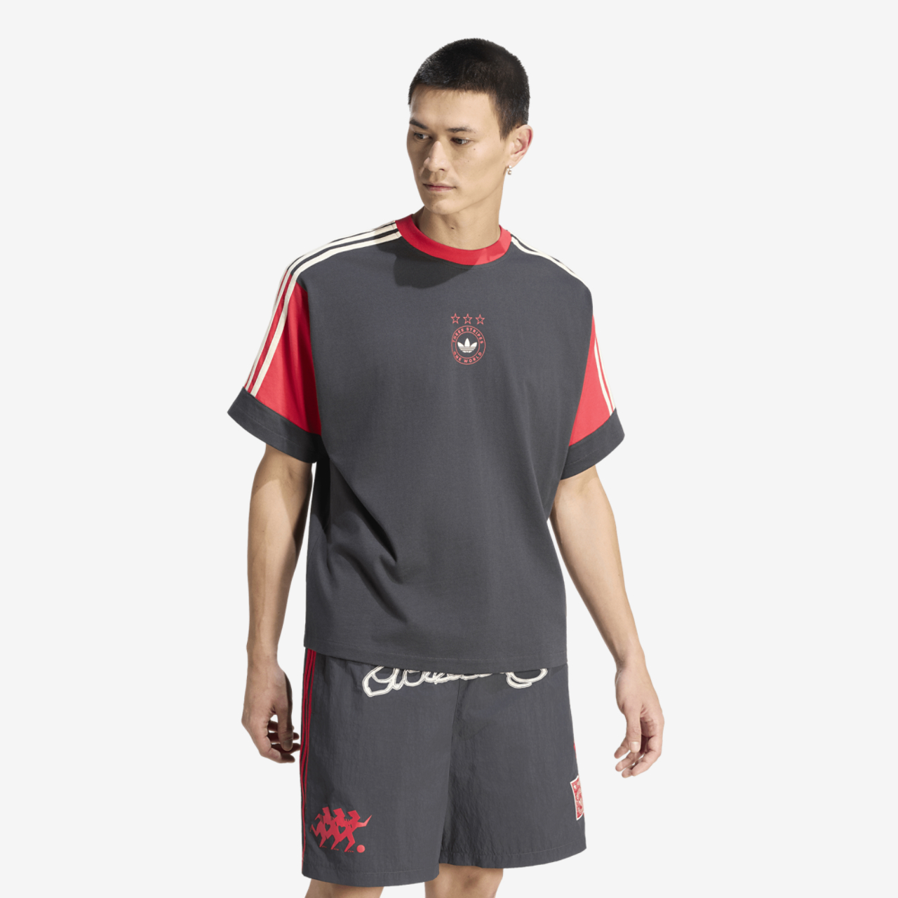Scrt ドニーダーコ　フットボールシャツ adidas Originals x CLOT Guayabera Half-Sleeved Boxy Unisex Shirt