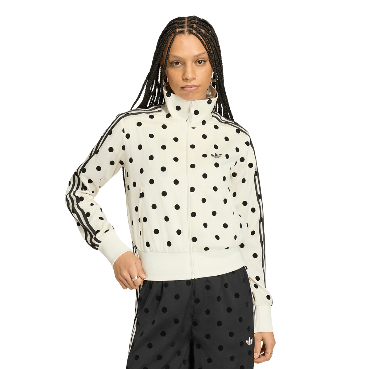 【】 SATIN POLKA DOTS TRACK TOP adidas Satin Polka Dots Track Top - Women's | Foot Locker