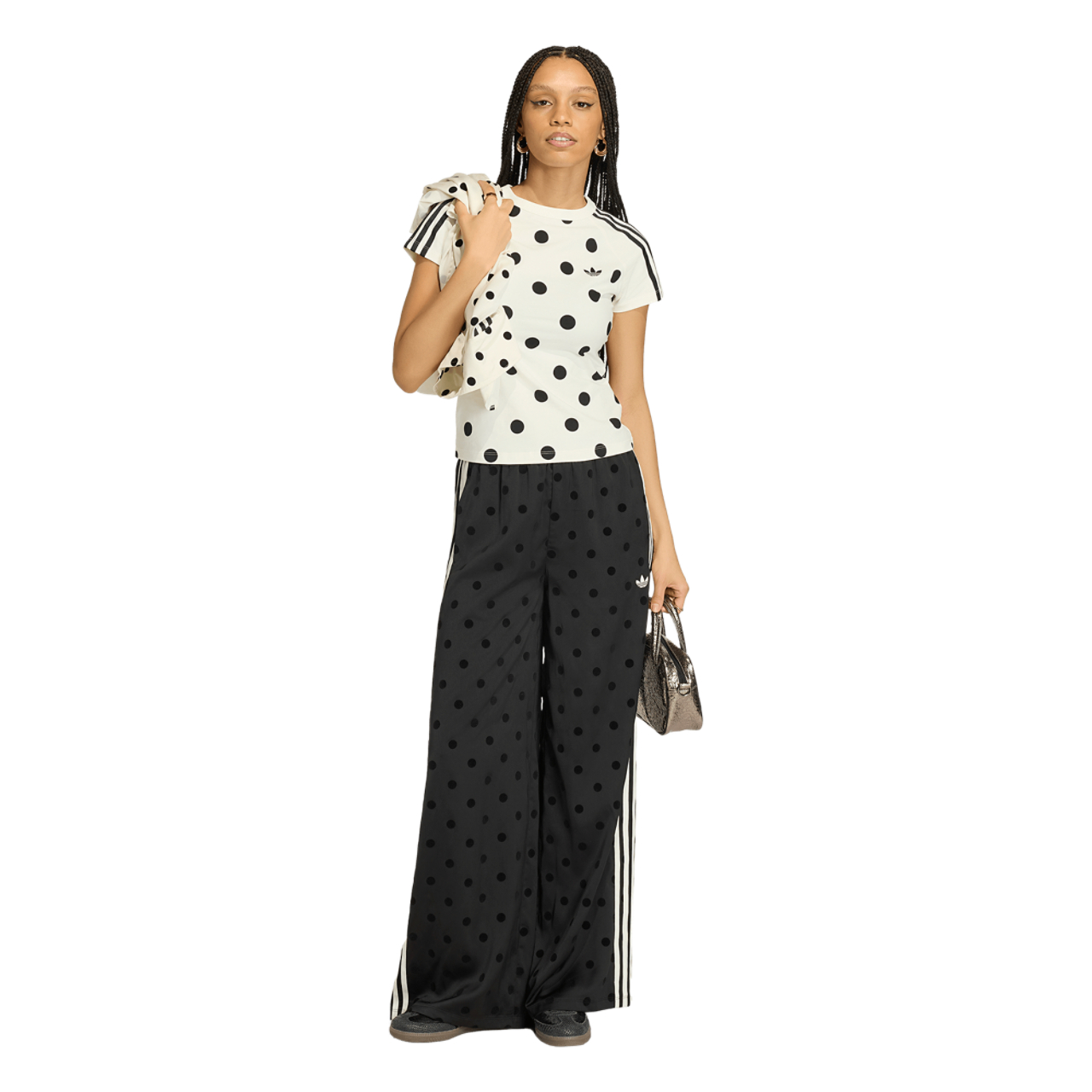 adidas Satin Polka Dots Wide Leg Pants - Women's | Foot Locker