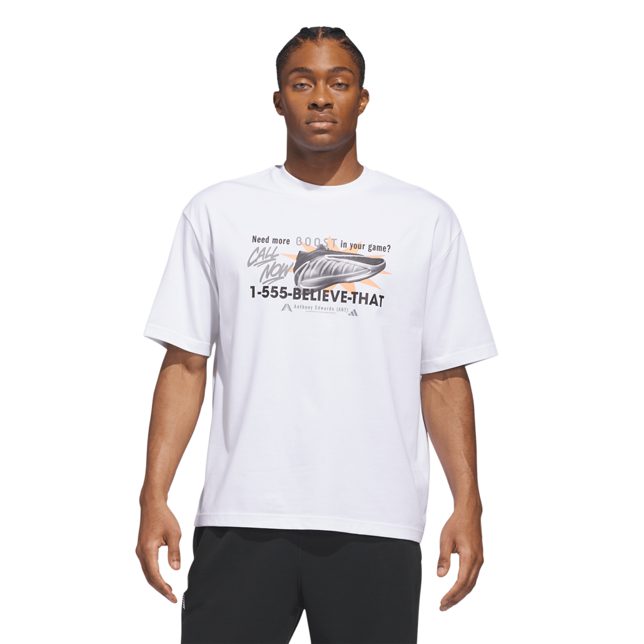 adidas Anthony Edwards Action T-Shirt Image 1 of 6. Tap to open photo gallery.