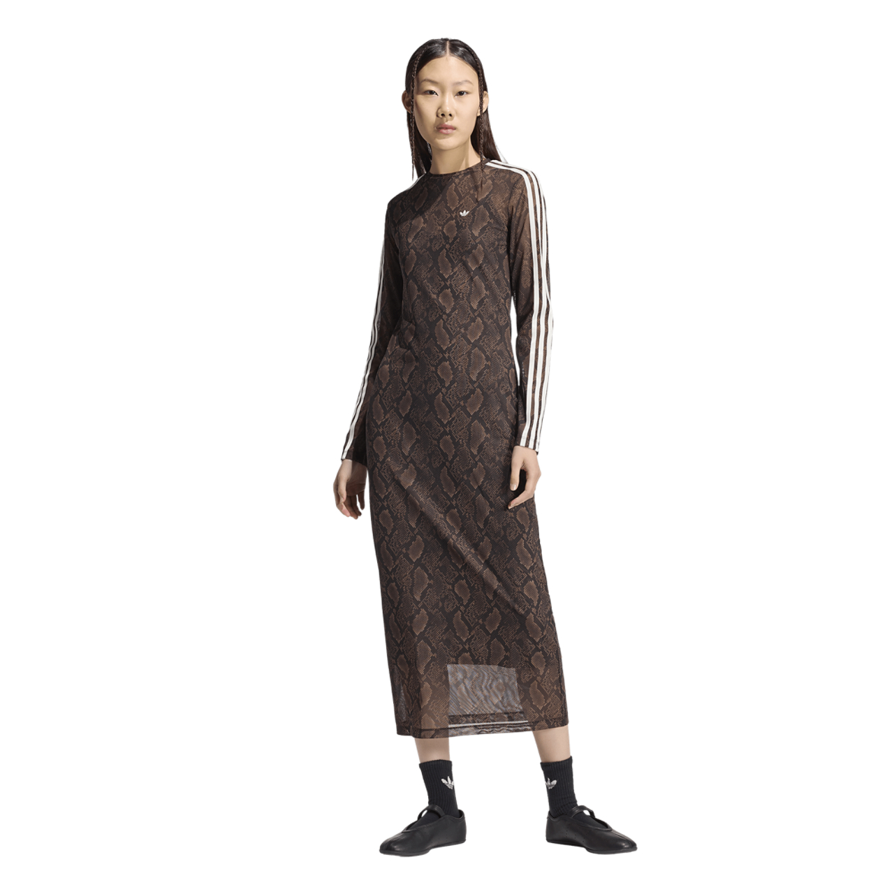 stretch matte jersey snake print dress Women's Beige/snakeskin pattern Draped Jersey Dress