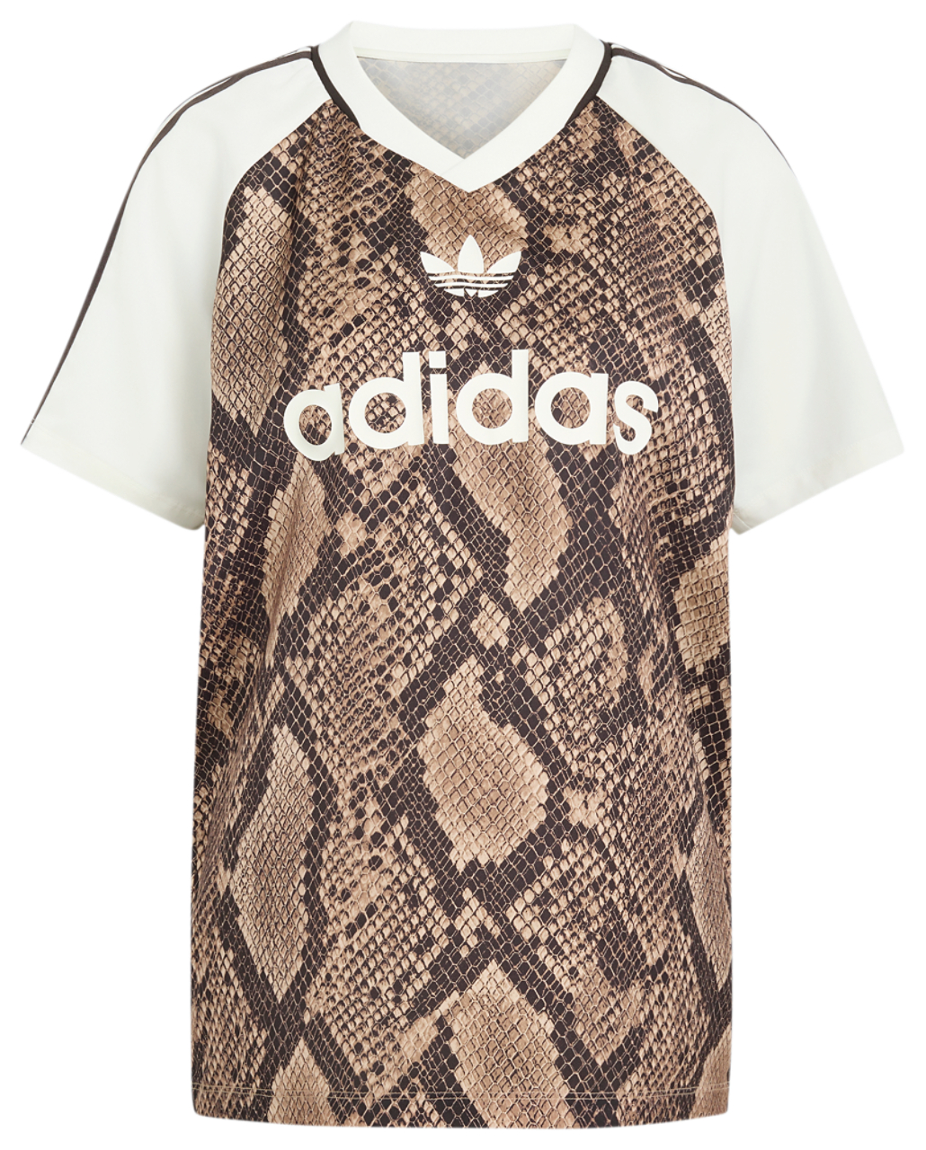 adidas Originals Snake Print Satin Short Sleeve Jersey - Women's