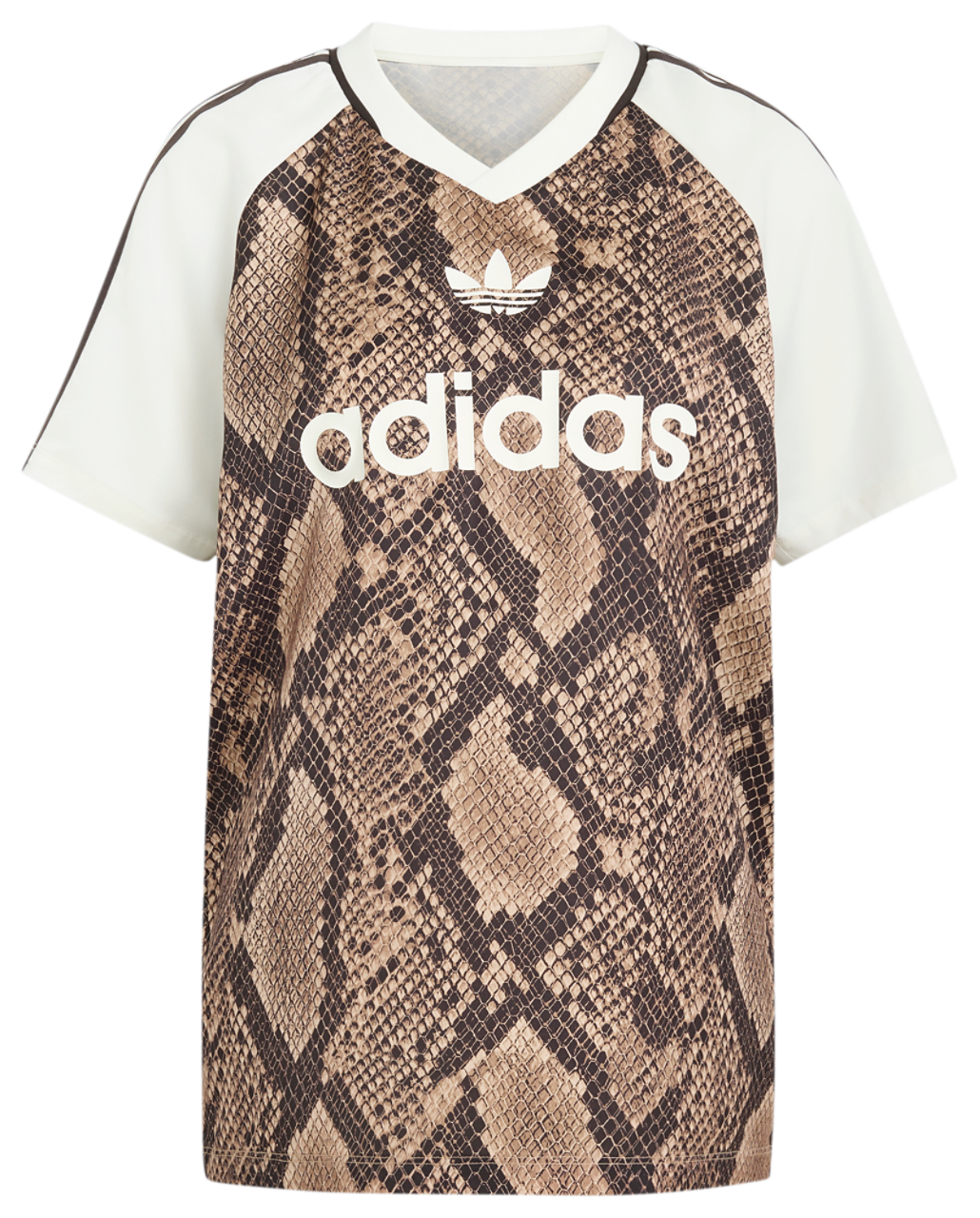 adidas Originals Snake Print Satin Short Sleeve Jersey - Women's