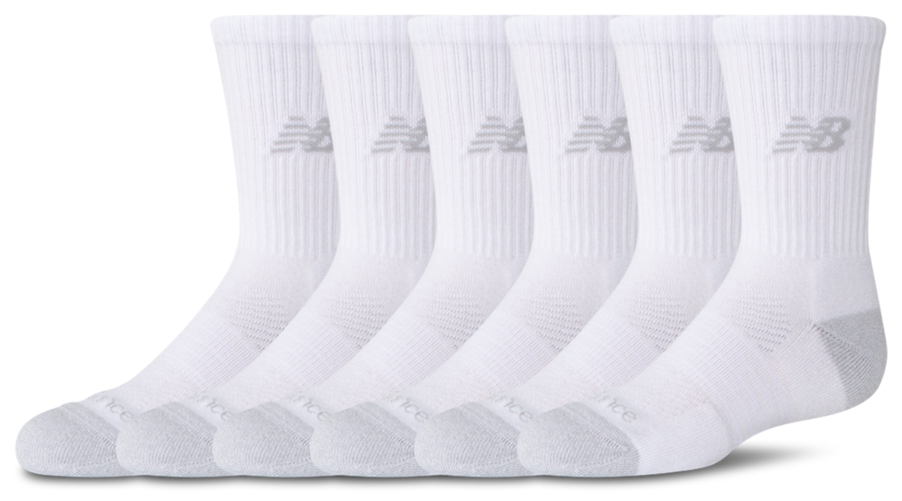 New Balance Active Cushion 6PK Crew Socks Image 1 of 3. Tap to open photo gallery.