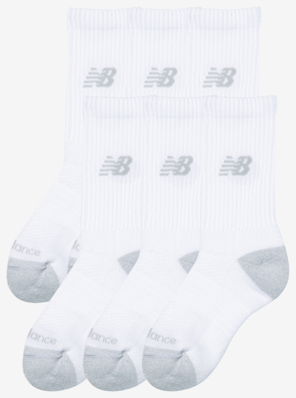 New Balance Active Cushion 6PK Crew Socks Image 2 of 3. Tap to open photo gallery.
