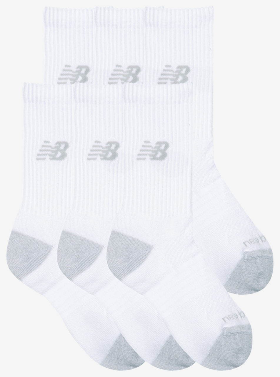 New Balance Active Cushion 6PK Crew Socks Image 3 of 3. Tap to open photo gallery.