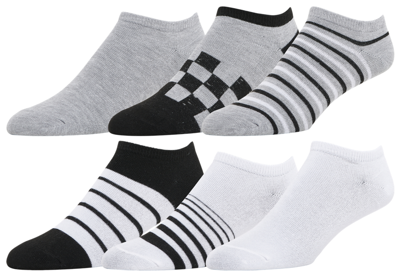 CSG 6 Pack Gradient Stripes No Show Socks Image 2 of 8. Tap to open photo gallery.