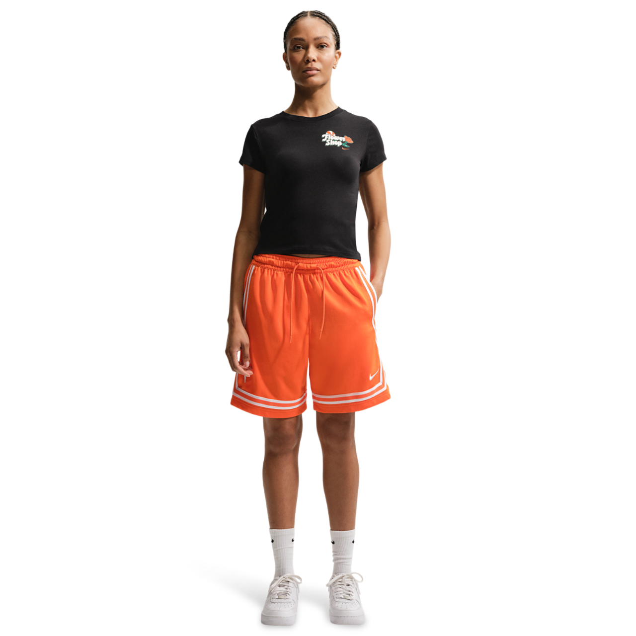 Nike Flower Shop Midcrop Tee Image 3 of 4. Tap to open photo gallery.